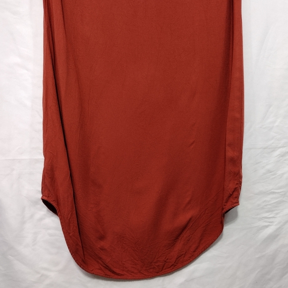 Cloth & Stone T-Shirt Dress Orange Women's S High Low Hem Minimalist Beach - Picture 7 of 10